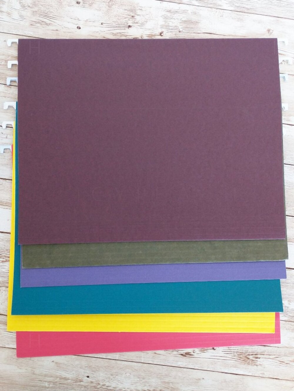 Hanging File Folders Color Coordinated 6 Pack Letter Size Office Supply Organize